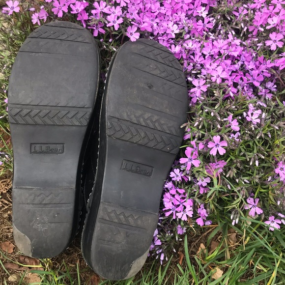 LL Bean Black Clogs Sz 9 - Picture 3 of 3